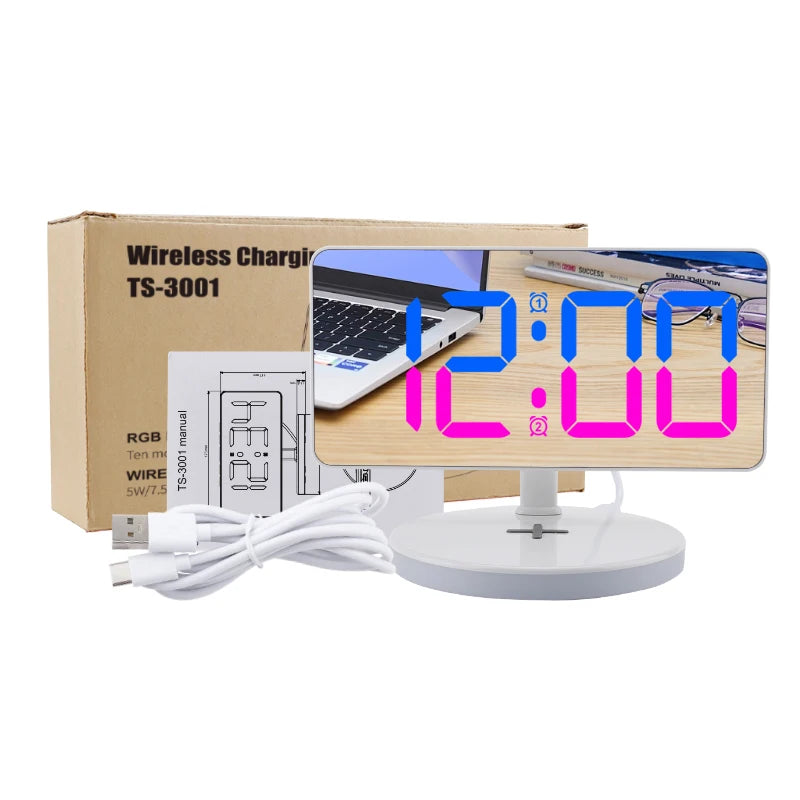 Spectrum Wake : Station de charge et horloge chromatique.