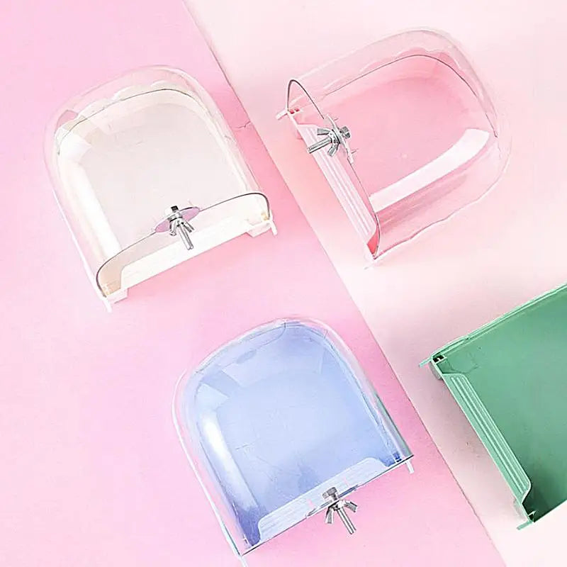Cockatiel Bird Bath Bird Bath Bowl Multifunction Cleaning Pet Bird Cage Accessories Clear Bathtub For Birds Pet Hanging Feeder