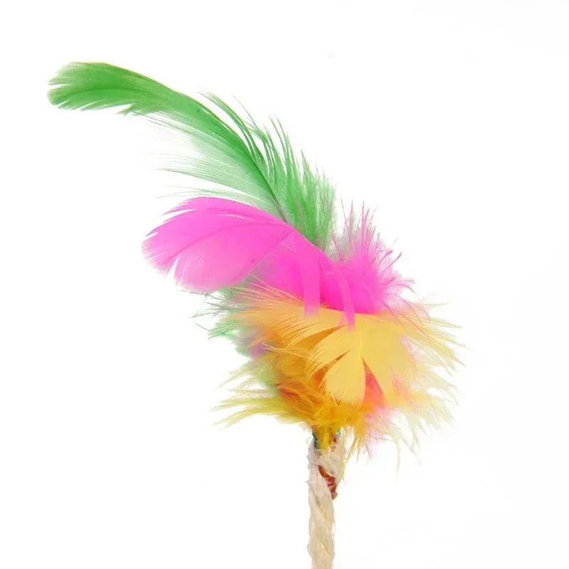 Sisal Scratching Ball for Cat, Training Interactive Toy for Kitten, Pet Supplies, Funny Play, Feather Toy Accessories