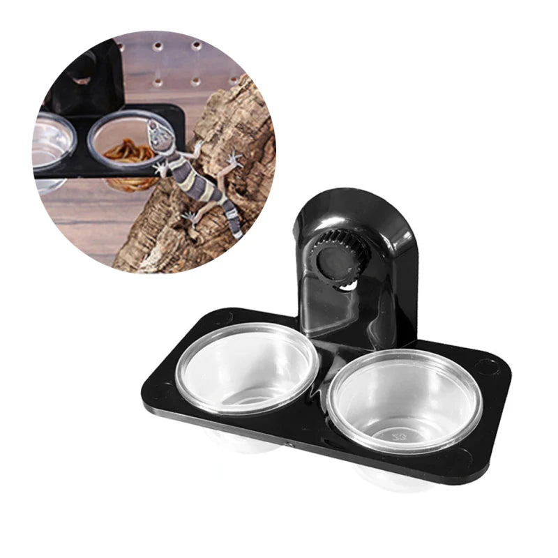 Magnetic Gecko Ledge Pet Supplies Turtle Reptile Terrariums Animal Feeder Food Glass Bowl Spider to