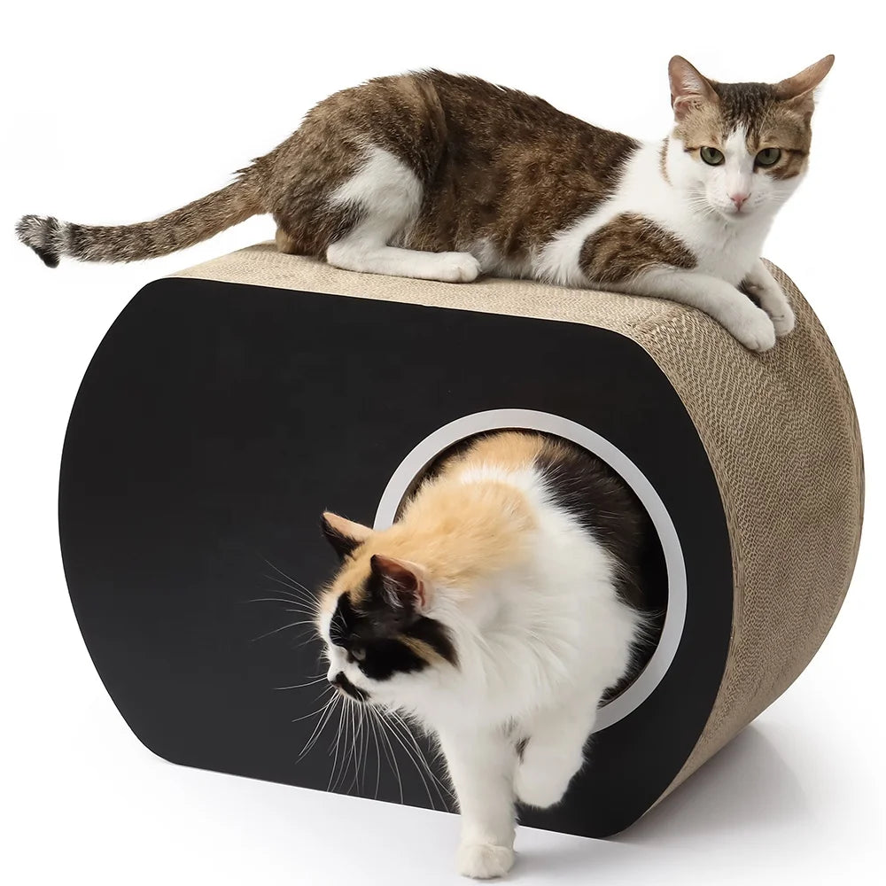 High quality cat toys pet cat house cave corrugated cat scratcher house