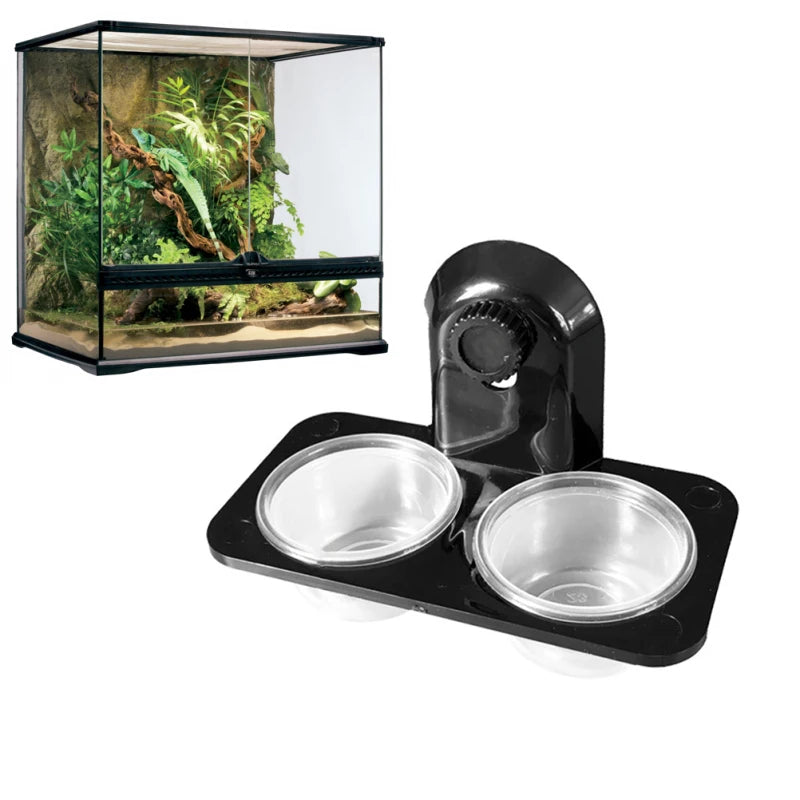 Magnetic Gecko Ledge Pet Supplies Turtle Reptile Terrariums Animal Feeder Food Glass Bowl Spider to