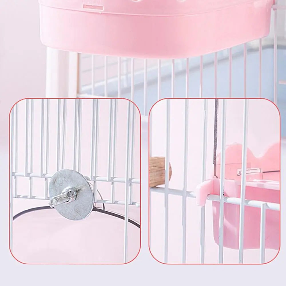 Cockatiel Bird Bath Bird Bath Bowl Multifunction Cleaning Pet Bird Cage Accessories Clear Bathtub For Birds Pet Hanging Feeder