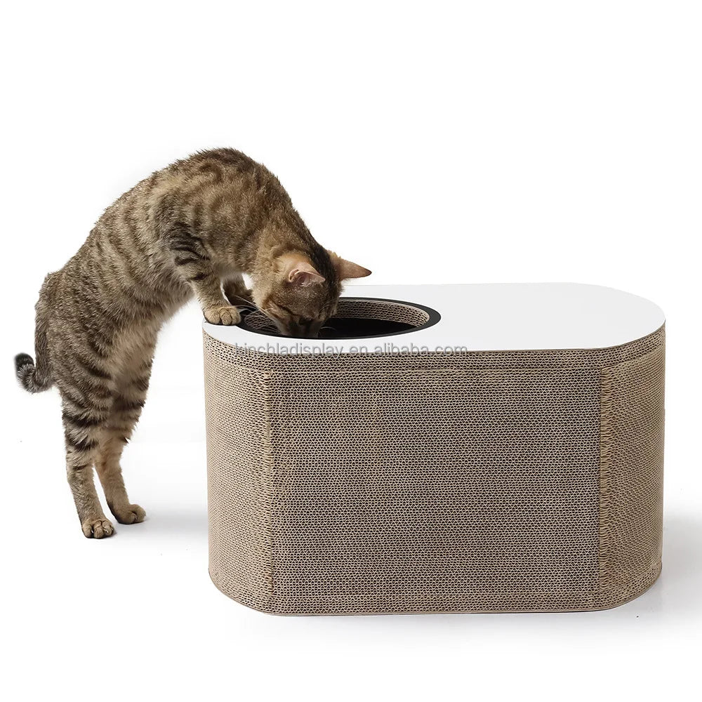 High quality cat toys pet cat house cave corrugated cat scratcher house