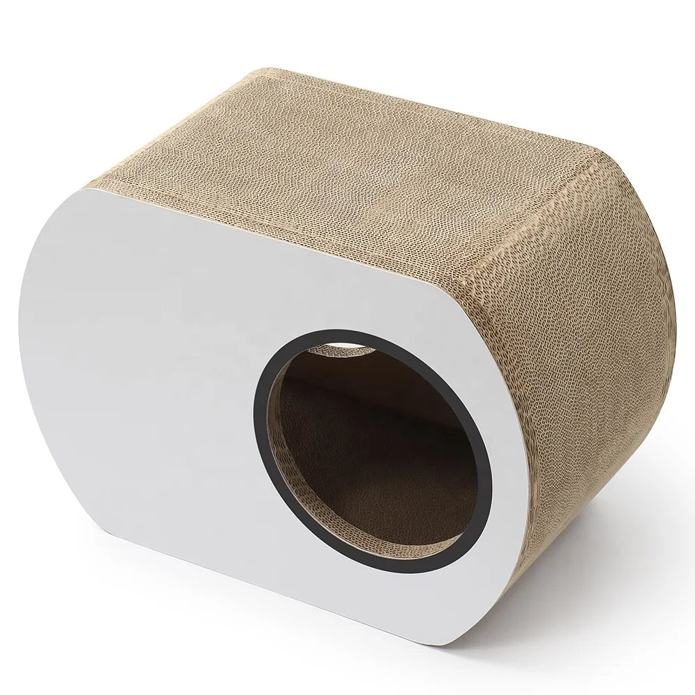 High quality cat toys pet cat house cave corrugated cat scratcher house