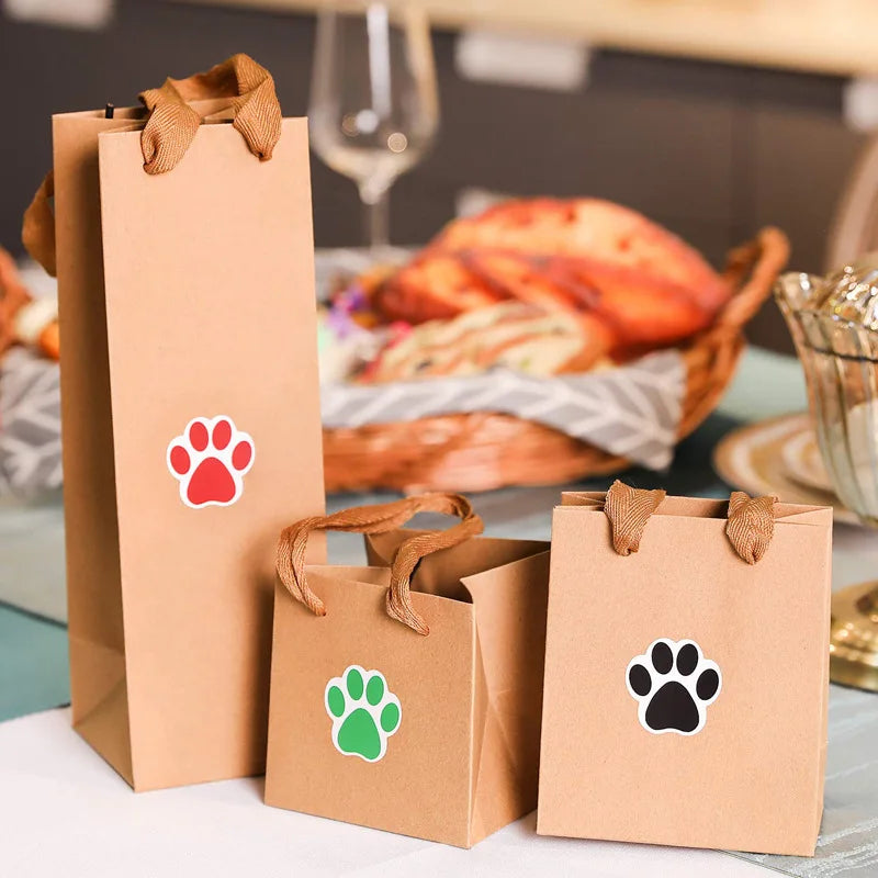 Pet stickers 500pcs / roll cat and dog footprints label animal modeling wall decals children toy stickers