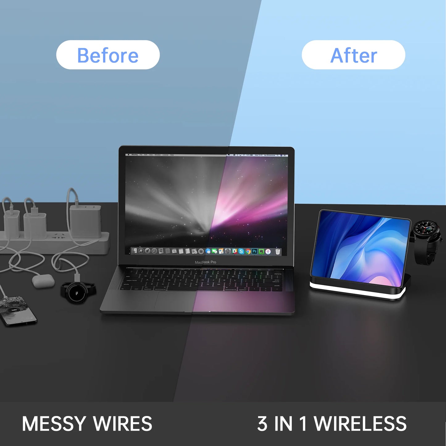 FlexDock 3-en-1 : La station qui s'adapte à votre angle.