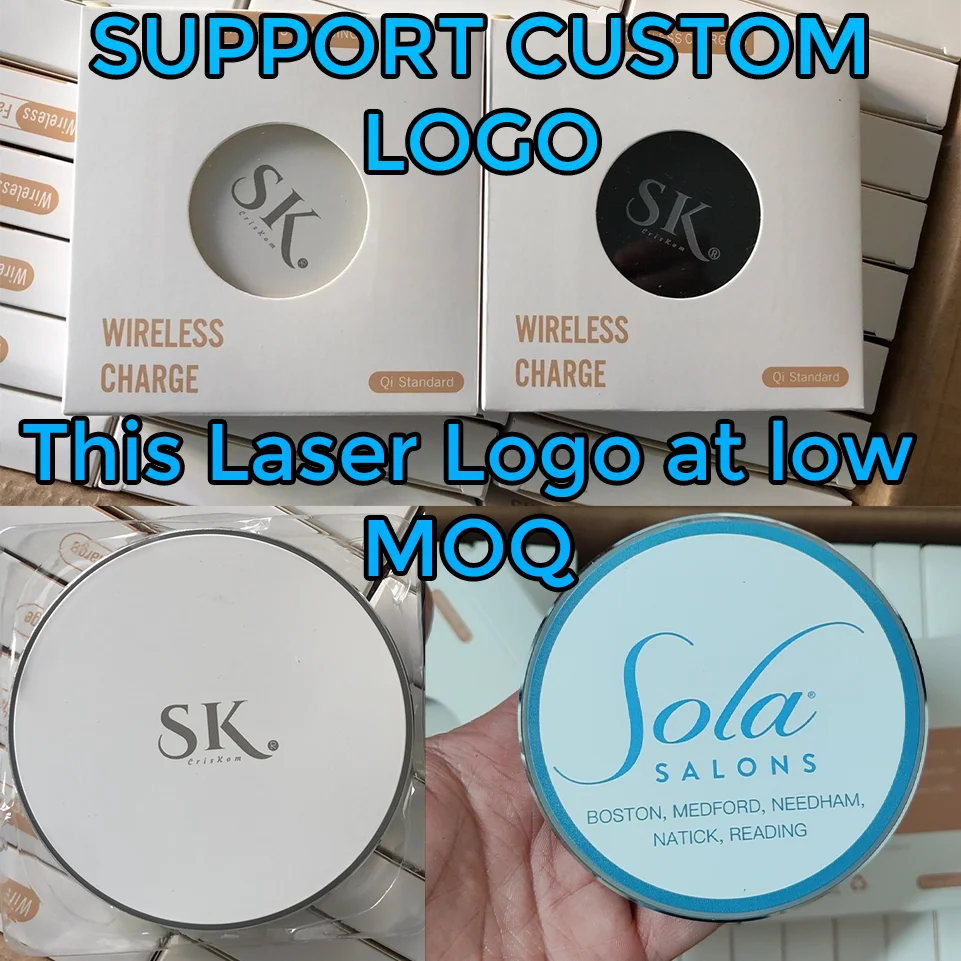 15W Wireless Charging Station Dock USB C Micro USB Port Quick Charging Logo Custom Wireless Charger