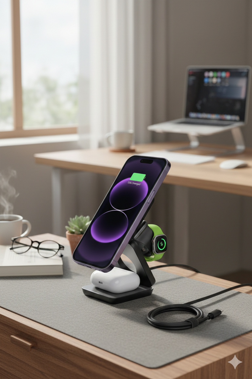 station de charge 3 in 1 pliable