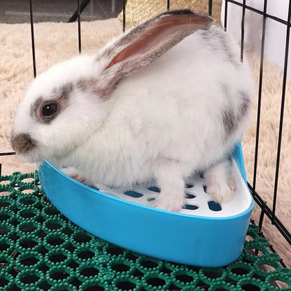 Bunny Litter Box Pet Toilet Triangle Potty Trainer Corner Litter Bedding Box For Rabbit Bunny Guinea Pig Ferrets Chinchilla