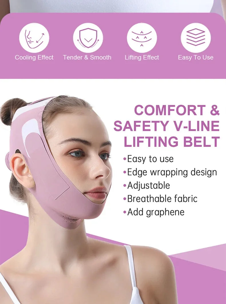 Graphene Face Slimming Bandage V-Line Face Shaper Facial Chin Cheek Lifting Belt Anti Wrinkle Face Lift Up Strap Skin Tools