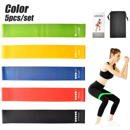 Resistance Bands Set for Men Women,5 Different Resistance Levels Elastic Band–Great Fitness Equipment for Training–Carrying Bag