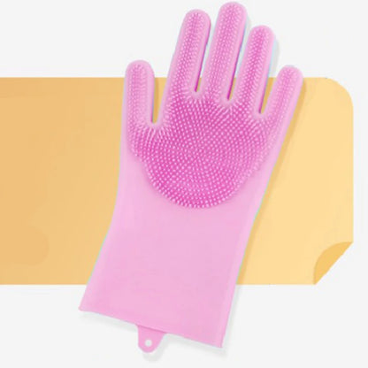 Pet Grooming Bathing Gloves Dog Cat Bathing Shampoo Scrubber Magic Massaging Cleaning Cleanner Sponge Silicon Hair Removal Glove