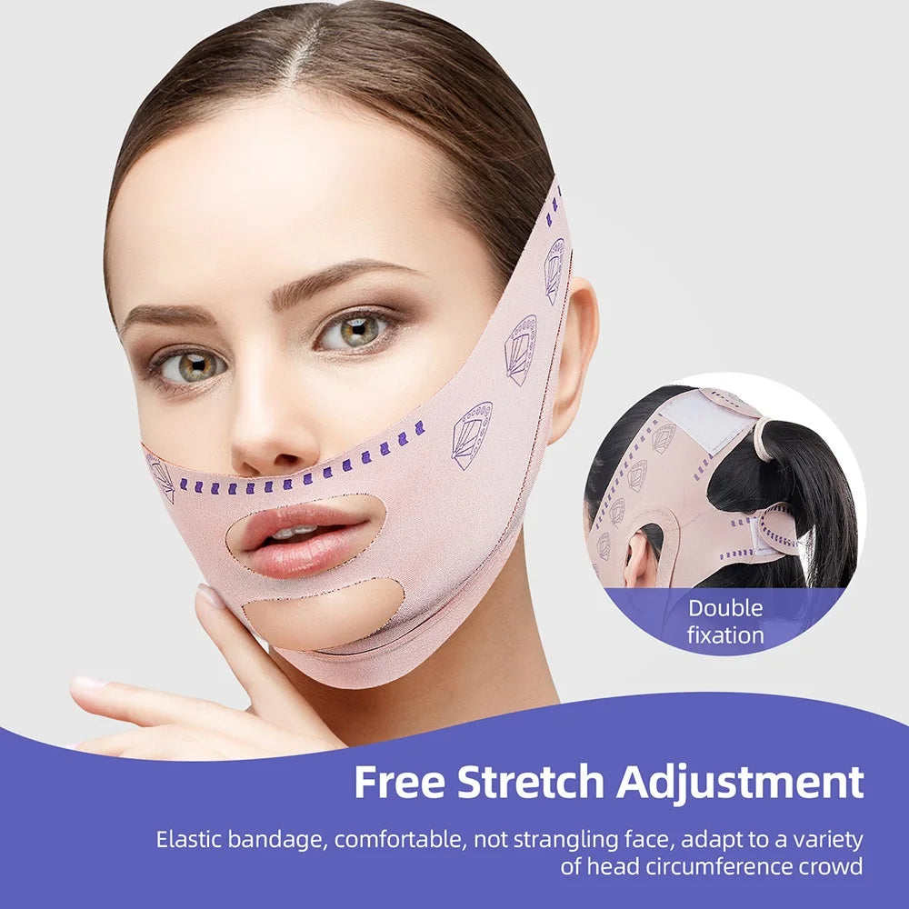 Reusable Face Slimming Bandage V Line Face Shaper Women Chin Cheek Lift Up Belt Facial Massage Strap Face Skin Care Beauty Tools