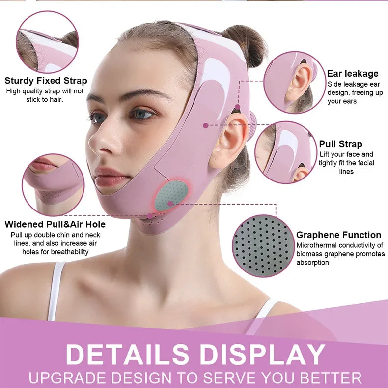 Graphene Face Slimming Bandage V-Line Face Shaper Facial Chin Cheek Lifting Belt Anti Wrinkle Face Lift Up Strap Skin Tools