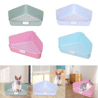 Rabbit Litter Box Pet Pan Bedding Box Potty Corner Toilet for Other Animals