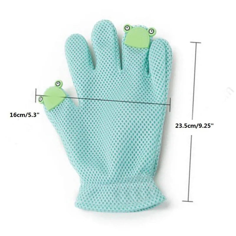 Pet Grooming Glove, Deshedding Brush, Hair Remover, Dog Cat Bath Cleaning Gloves, 1Pc