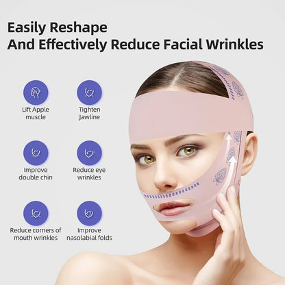Reusable Face Slimming Bandage V Line Face Shaper Women Chin Cheek Lift Up Belt Facial Massage Strap Face Skin Care Beauty Tools