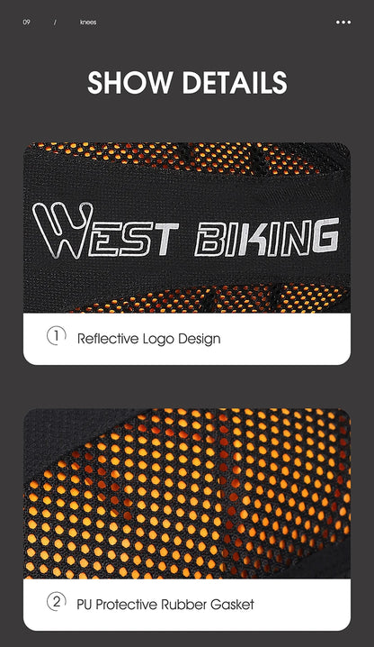 WEST BIKING Cycling Knee Pads Compression Knee Support Sleeve Outdoor Sports Protector Bicycle Basketball Run Fitness Equipment