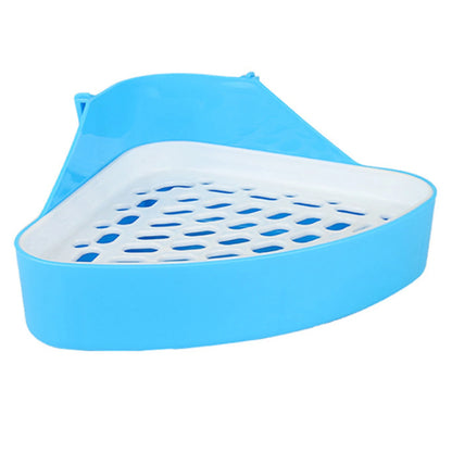 Bunny Litter Box Pet Toilet Triangle Potty Trainer Corner Litter Bedding Box For Rabbit Bunny Guinea Pig Ferrets Chinchilla