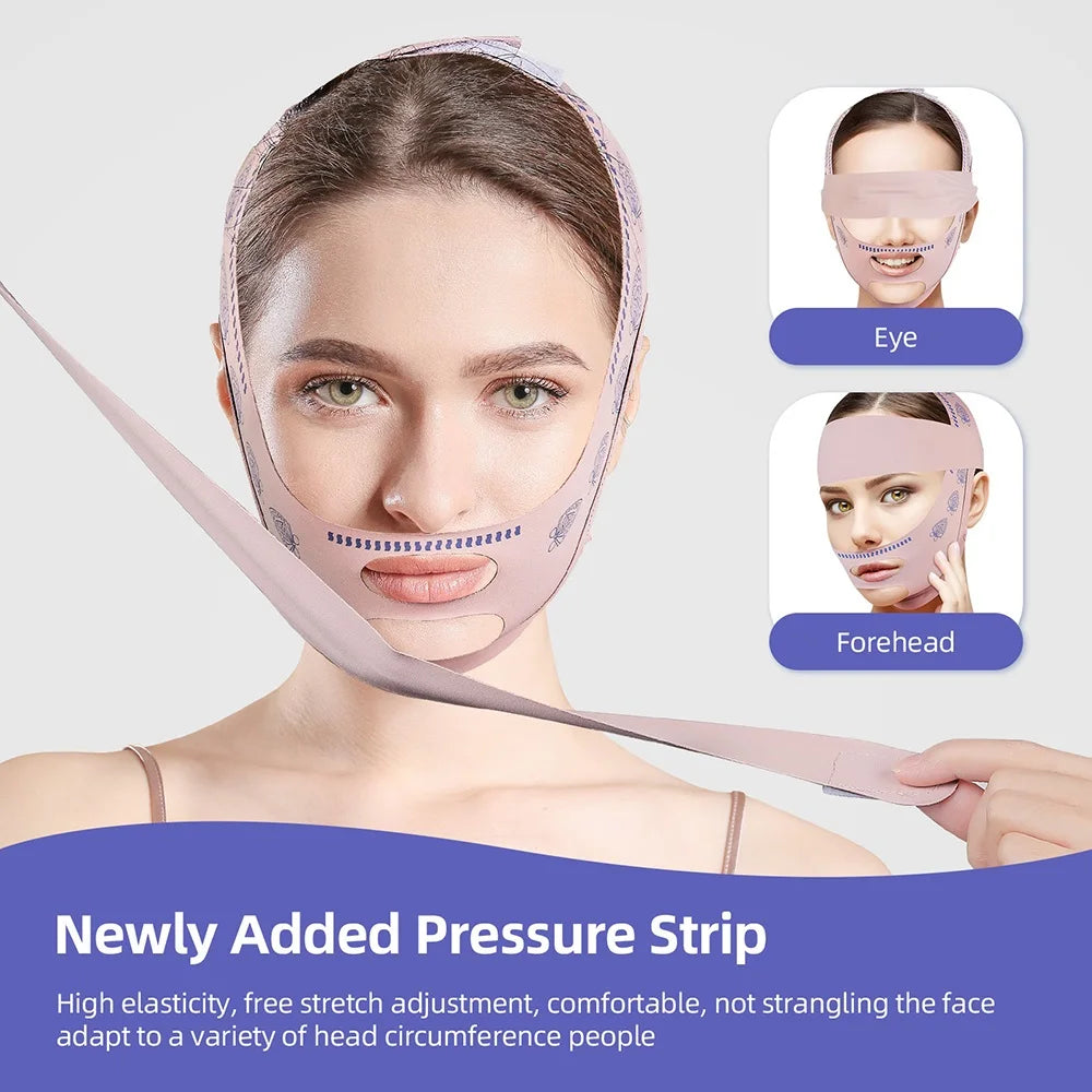 Reusable Face Slimming Bandage V Line Face Shaper Women Chin Cheek Lift Up Belt Facial Massage Strap Face Skin Care Beauty Tools