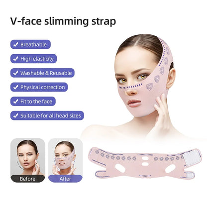 Reusable Face Slimming Bandage V Line Face Shaper Women Chin Cheek Lift Up Belt Facial Massage Strap Face Skin Care Beauty Tools