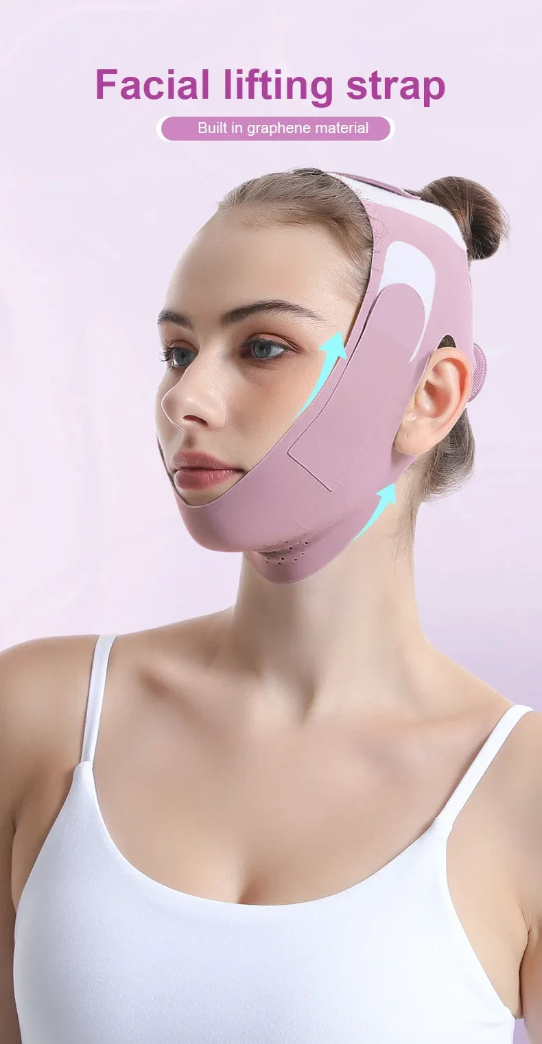 Graphene Face Slimming Bandage V-Line Face Shaper Facial Chin Cheek Lifting Belt Anti Wrinkle Face Lift Up Strap Skin Tools