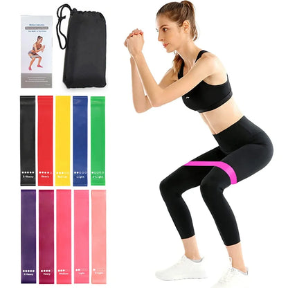 Resistance Bands Set for Men Women,5 Different Resistance Levels Elastic Band–Great Fitness Equipment for Training–Carrying Bag