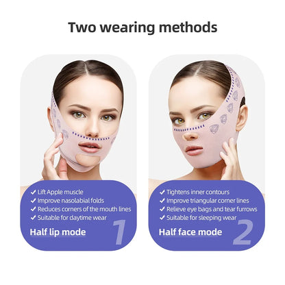 Reusable Face Slimming Bandage V Line Face Shaper Women Chin Cheek Lift Up Belt Facial Massage Strap Face Skin Care Beauty Tools