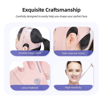 Reusable Face Slimming Bandage V Line Face Shaper Women Chin Cheek Lift Up Belt Facial Massage Strap Face Skin Care Beauty Tools