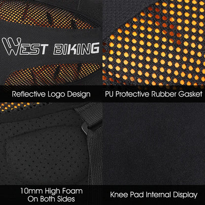 WEST BIKING Cycling Knee Pads Compression Knee Support Sleeve Outdoor Sports Protector Bicycle Basketball Run Fitness Equipment