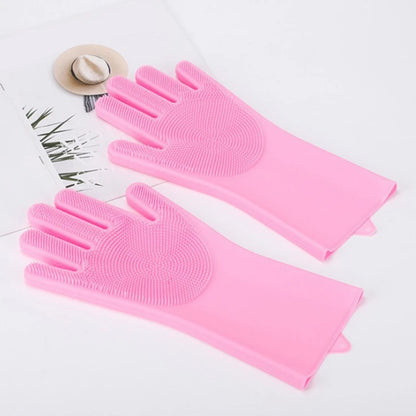 Pet Grooming Bathing Gloves Dog Cat Bathing Shampoo Scrubber Magic Massaging Cleaning Cleanner Sponge Silicon Hair Removal Glove