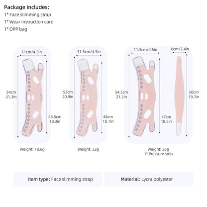 Reusable Face Slimming Bandage V Line Face Shaper Women Chin Cheek Lift Up Belt Facial Massage Strap Face Skin Care Beauty Tools
