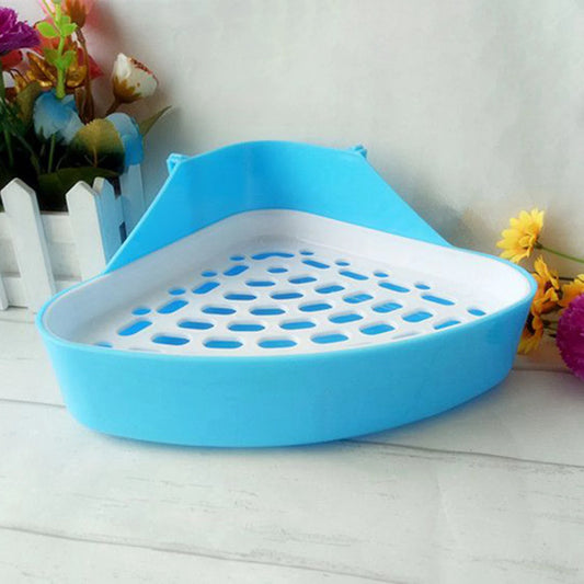 Bunny Litter Box Pet Toilet Triangle Potty Trainer Corner Litter Bedding Box For Rabbit Bunny Guinea Pig Ferrets Chinchilla