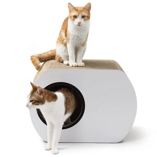 High quality cat toys pet cat house cave corrugated cat scratcher house