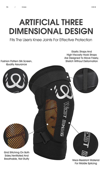 WEST BIKING Cycling Knee Pads Compression Knee Support Sleeve Outdoor Sports Protector Bicycle Basketball Run Fitness Equipment