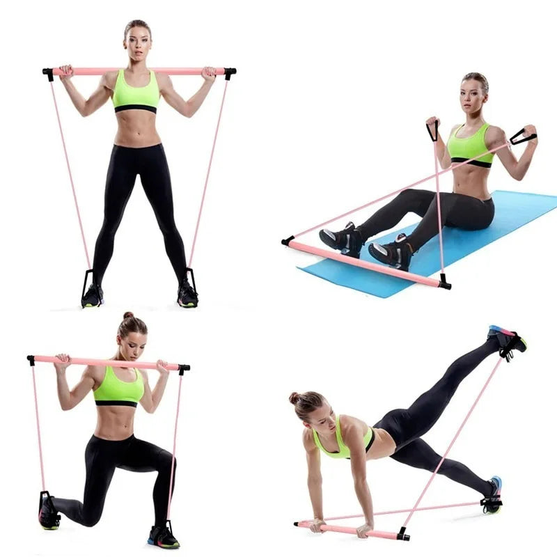 Pilates Bar Multifunctional Fitness Bar Female Pilates Equipment Home Training Hip Tension Rope Wholesale