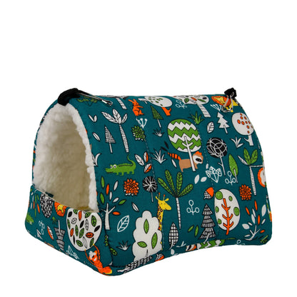 Small Pet Rabbit Rat Hamster Bed House Print Manufacturer Cute Design Small Animal Chinchillas Hamster Bedding