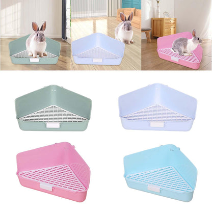 Rabbit Litter Box Pet Pan Bedding Box Potty Corner Toilet for Other Animals