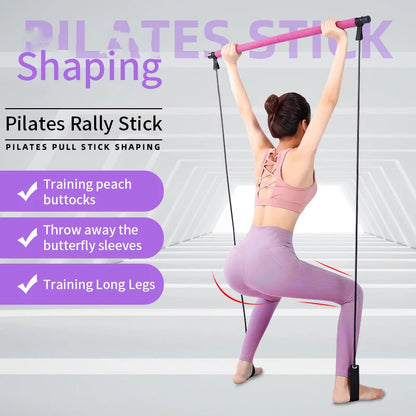 Pilates Bar Multifunctional Fitness Bar Female Pilates Equipment Home Training Hip Tension Rope Wholesale