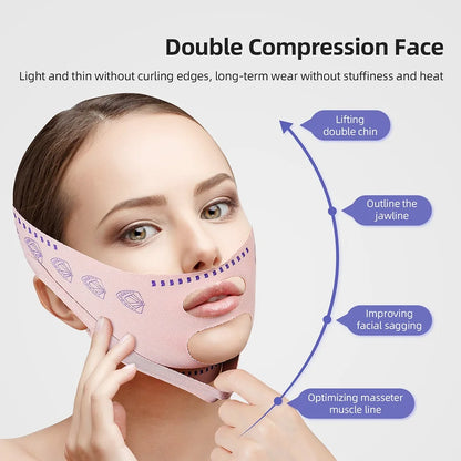 Reusable Face Slimming Bandage V Line Face Shaper Women Chin Cheek Lift Up Belt Facial Massage Strap Face Skin Care Beauty Tools