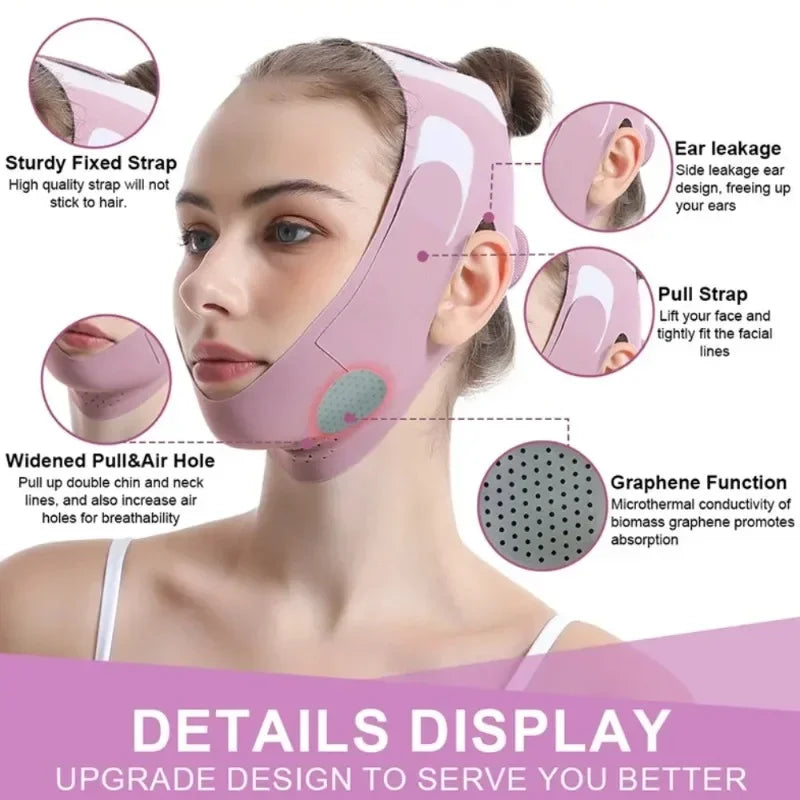 Graphene Face Slimming Bandage V-Line Face Shaper Facial Chin Cheek Lifting Belt Anti Wrinkle Face Lift Up Strap Skin Tools