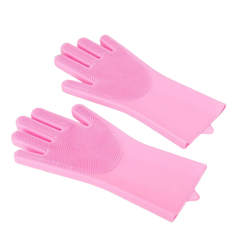 Pet Grooming Bathing Gloves Dog Cat Bathing Shampoo Scrubber Magic Massaging Cleaning Cleanner Sponge Silicon Hair Removal Glove